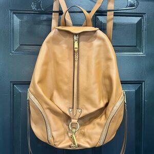 Rebecca Minkoff Tan Leather Handbag with Gold Plate